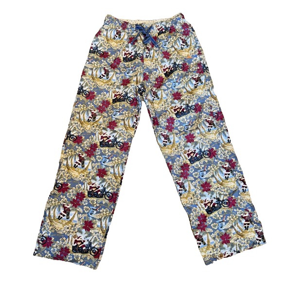 Tommy Bahama Other - Tommy Bahama Santa Christmas Pajama Lounge Medium Hawaiian Motorcycle Biker